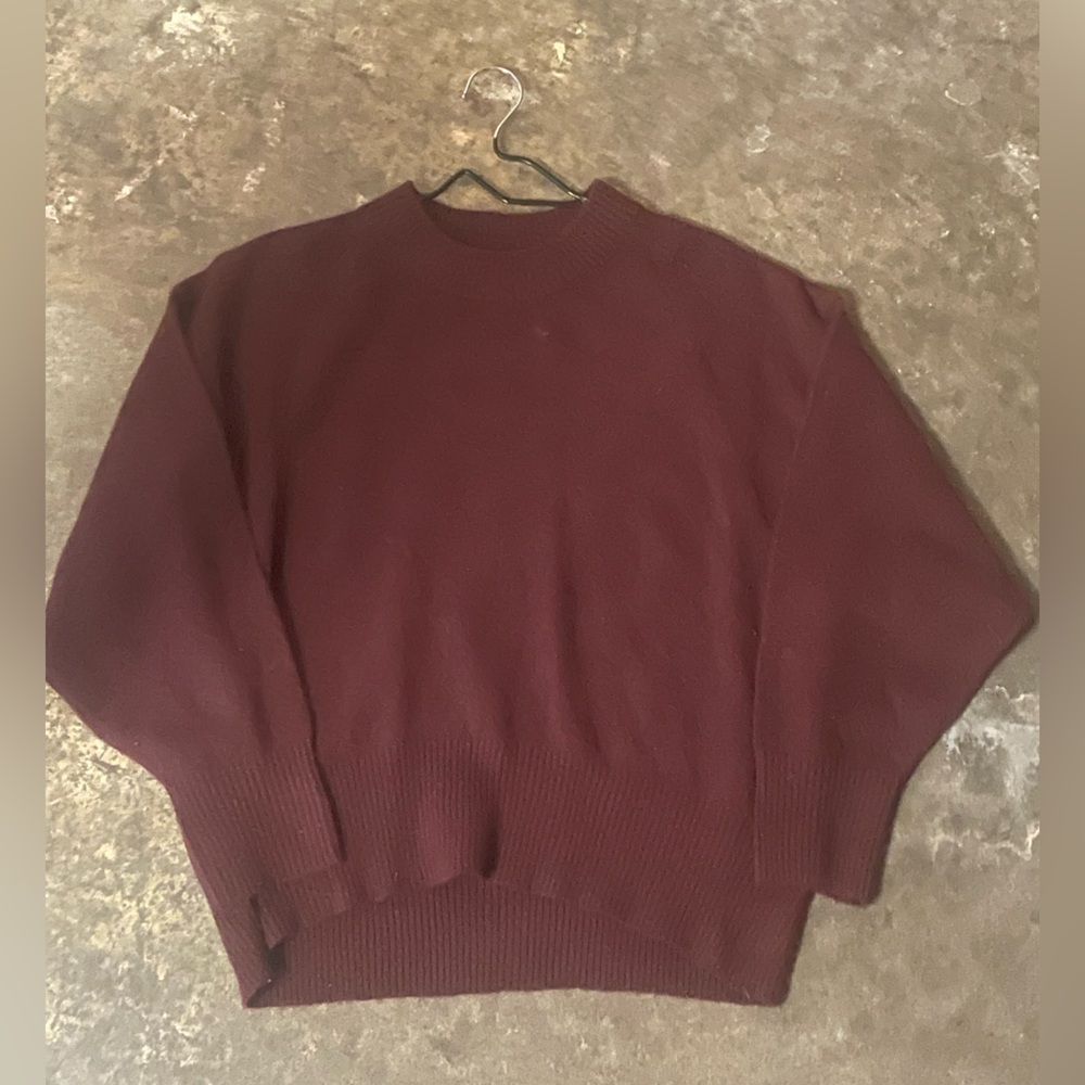 A. New. Day  burgundy loose fitting sweater SZ M